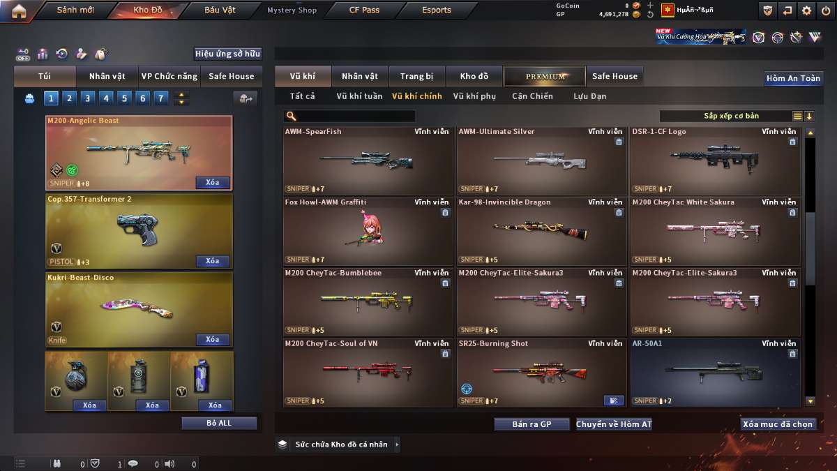 shop acc cf uy tin gia re